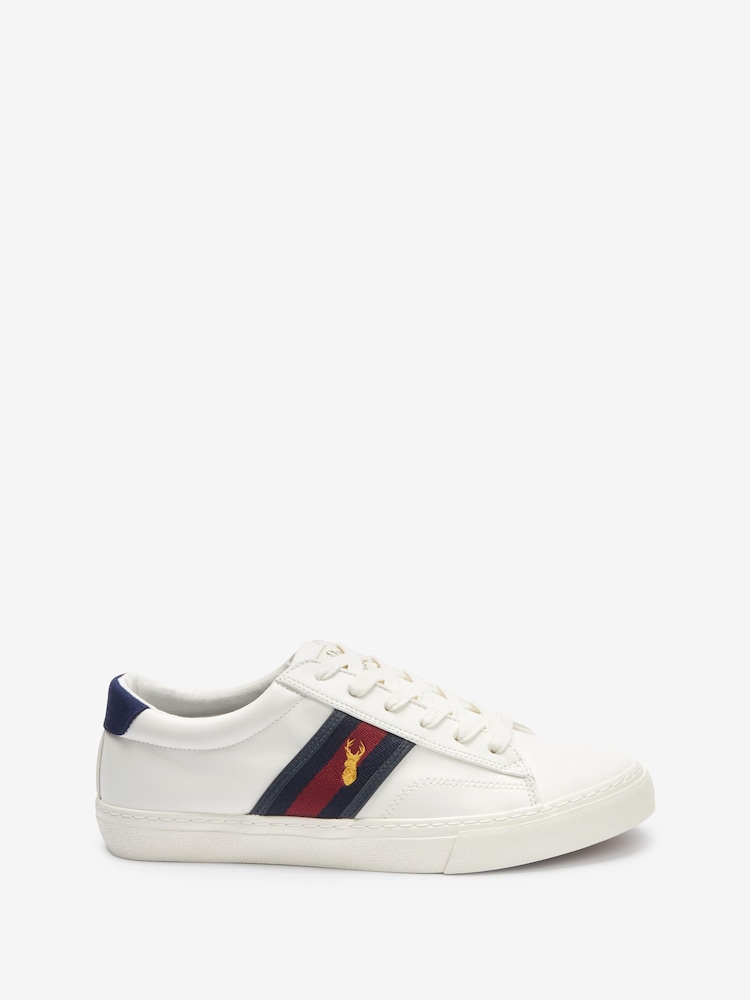 White Stripe Stag Trainers - Image 2 of 5