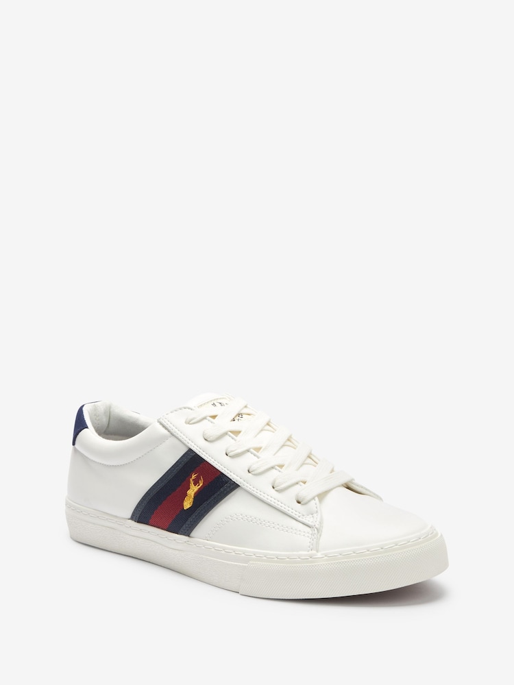 White Stripe Stag Trainers - Image 3 of 5