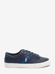 Navy Blue Stripe Stag Trainers - Image 2 of 5