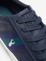 Navy Blue Stripe Stag Trainers - Image 5 of 5