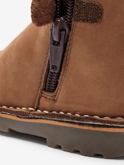 Taupe Brown Wide Fit (G) Warm Lined Leather Chelsea Boots - Image 3 of 3