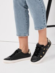 Schwarz/Gold - Forever Comfort® Turnschuhe mit besticktem Stern - Bild 1 von 6