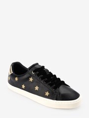 Schwarz/Gold - Forever Comfort® Turnschuhe mit besticktem Stern - Bild 4 von 6