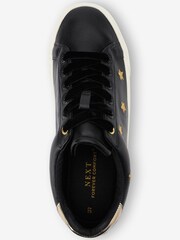 Schwarz/Gold - Forever Comfort® Turnschuhe mit besticktem Stern - Bild 5 von 6