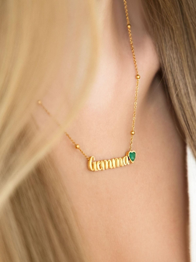 Abbott Lyon Birthstone Personalised Name Necklace - Image 2 of 4