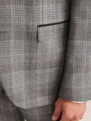 Grey Nova Fides Tailored Fit Check Suit Jacket - Image 6 of 13