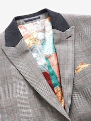 Grey Nova Fides Tailored Fit Check Suit Jacket - Image 9 of 13