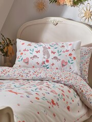 Woodland cvetlični zajček zajček 100% bombaž duvet pokrov - Slika 3 iz 5