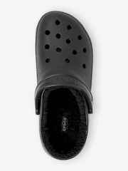Crocs Black Classic Lined Clogs - Image 3 of 8