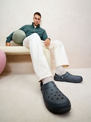 Crocs Black Classic Lined Clogs - Image 6 of 8
