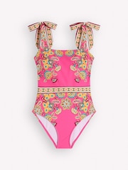Boden Pink Bow Tie Shoulder Swimsuit - Image 4 of 4