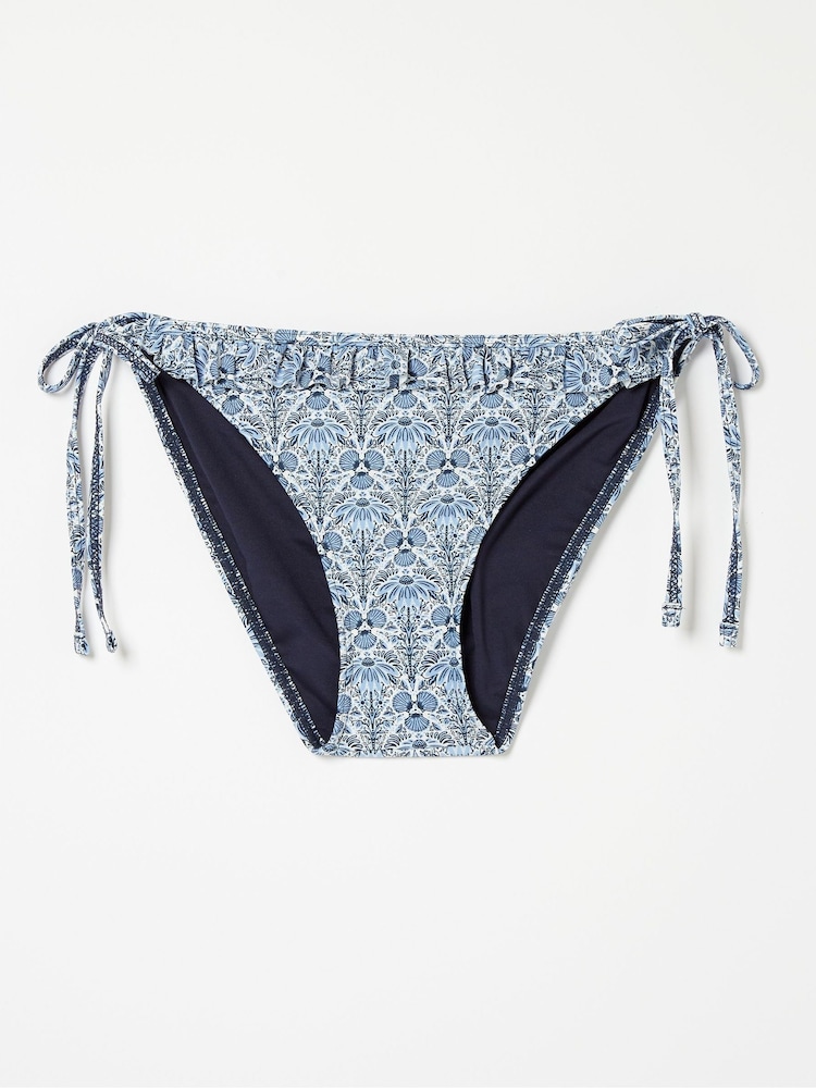 FatFace Sealife Geblümte geraffte Bikiniunterteile, Blau - Bild 1 von 1 FatFace Sealife Geblümte geraffte Bikiniunterteile, Blau - Bild 1 von 1