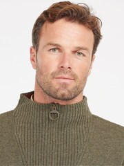 Barbour® Green Nelson Essential Half Zip Jumper - Image 5 of 8