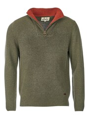 Barbour® Green Nelson Essential Half Zip Jumper - Image 6 of 8