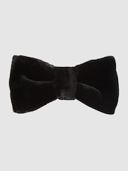 Reiss Black Hike Velvet Bow Tie - Image 2 of 5