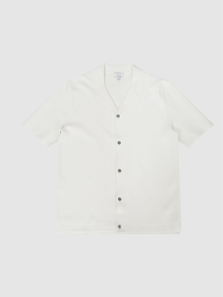 Reiss Ecru Chico Cuban Collar Shirt - Image 2 of 7