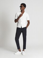 Reiss Ecru Chico Cuban Collar Shirt - Image 3 of 7