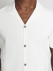 Reiss Ecru Chico Cuban Collar Shirt - Image 4 of 7