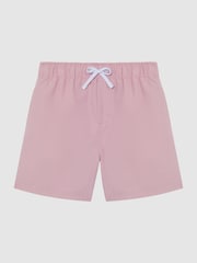 Reiss Soft Pink Wave Plain Drawstring Swim Shorts - Image 2 of 7