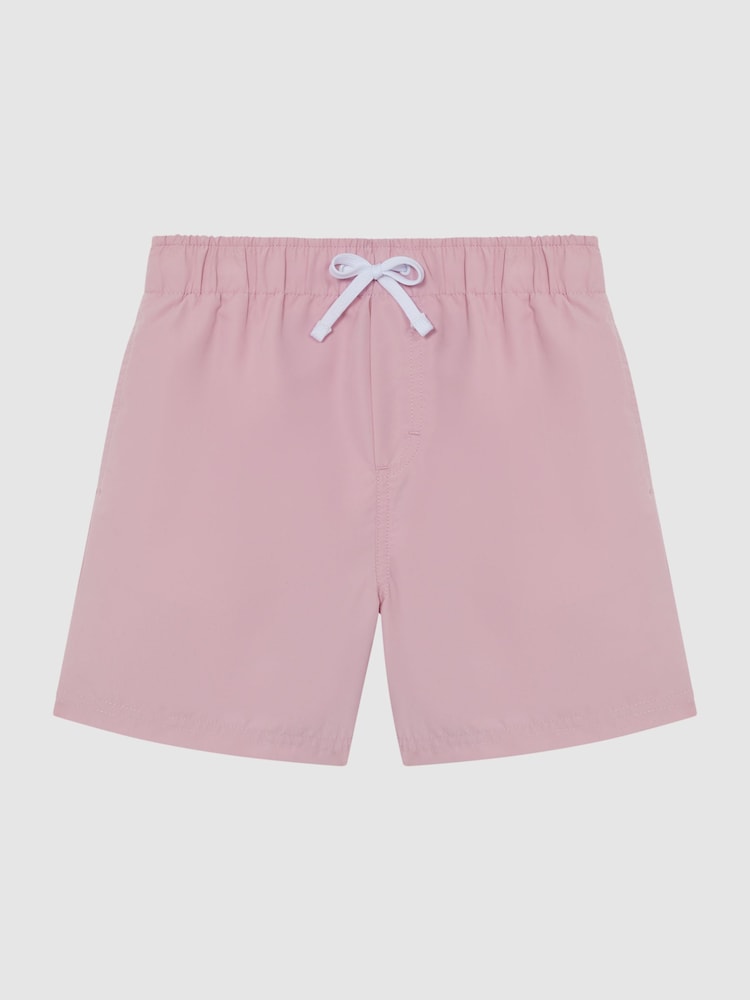 Reiss Soft Pink Wave Plain Drawstring Swim Shorts - Image 2 of 7