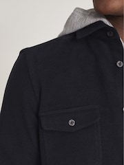 Reiss Navy Miami Twin Pocket Overshirt - Image 3 of 5