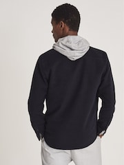 Reiss Navy Miami Twin Pocket Overshirt - Image 5 of 5