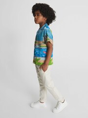 Reiss Multi Retreat Junior Cuban Collar Shirt - Image 4 of 6