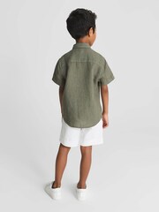 Cămașă din in cu Mânecă scurtă de vacanță Reiss - Imaginea 4 din 5