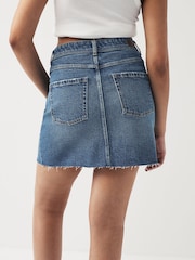 Mid Blue Hourglass Denim Mini Skirt - Image 2 of 8