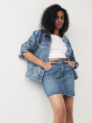 Mid Blue Hourglass Denim Mini Skirt - Image 3 of 8