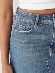 Mid Blue Hourglass Denim Mini Skirt - Image 6 of 8