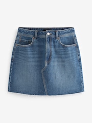 Mid Blue Hourglass Denim Mini Skirt - Image 7 of 8