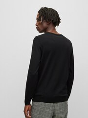 BOSS Black Virgin Wool Knitted Jumper - Image 2 of 4