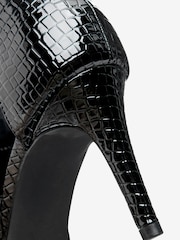 Black Extra Wide Fit Forever Comfort® Open Side Skinny Heel Shoe Boots - Image 6 of 6
