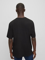 Schwarz - Boss Relaxed Fit TChup Stretch Baumwolle T-Shirt - Bild 2 von 7