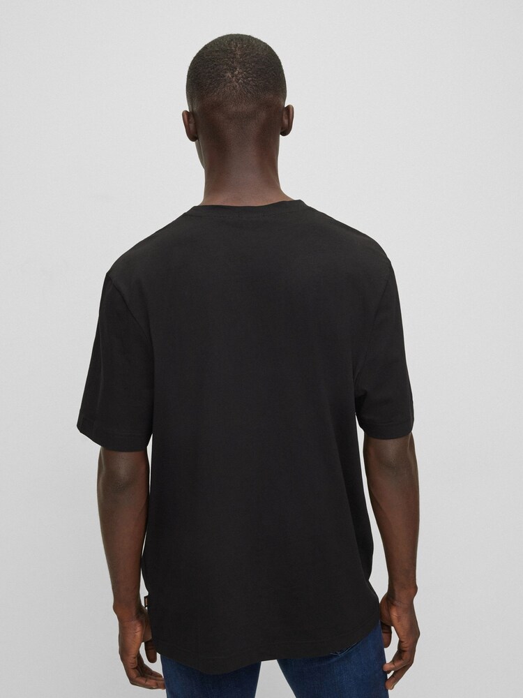 Schwarz - Boss Relaxed Fit TChup Stretch Baumwolle T-Shirt - Bild 2 von 7