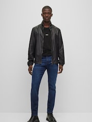 Schwarz - Boss Relaxed Fit TChup Stretch Baumwolle T-Shirt - Bild 3 von 7