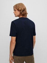 Dunkelblau - Boss Relaxed Fit TChup Stretch Baumwolle T-Shirt - Bild 2 von 7