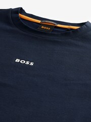 Dunkelblau - Boss Relaxed Fit TChup Stretch Baumwolle T-Shirt - Bild 5 von 7