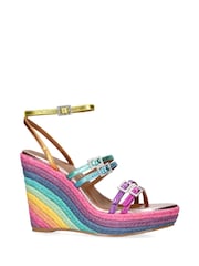 Kurt Geiger London Pink Pierra Wedge Sandals - Image 2 of 4