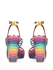 Kurt Geiger London Pink Pierra Wedge Sandals - Image 3 of 4