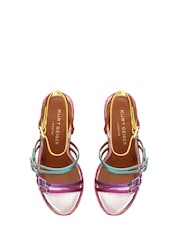 Kurt Geiger London Pink Pierra Wedge Sandals - Image 4 of 4