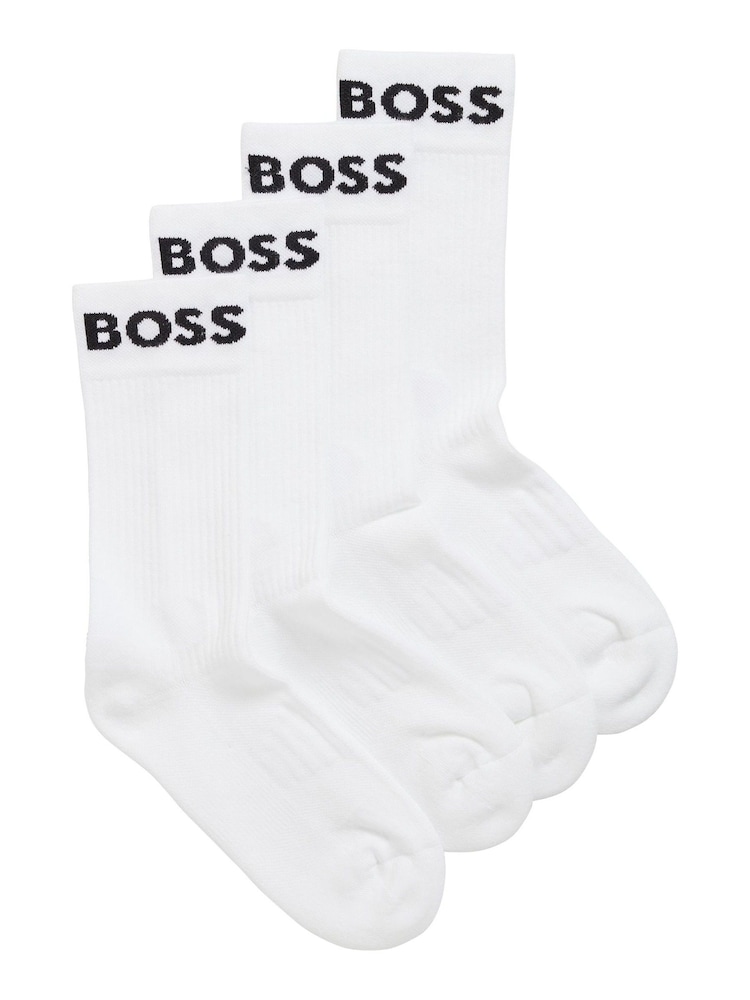 BOSS White Sport Socks 2 Pack - Image 1 of 5