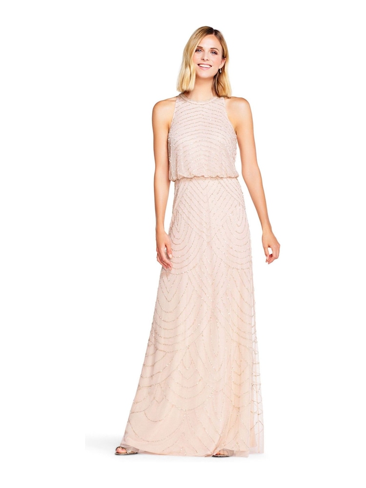 Adrianna Papell Beaded Halter Gown - Image 3 of 4