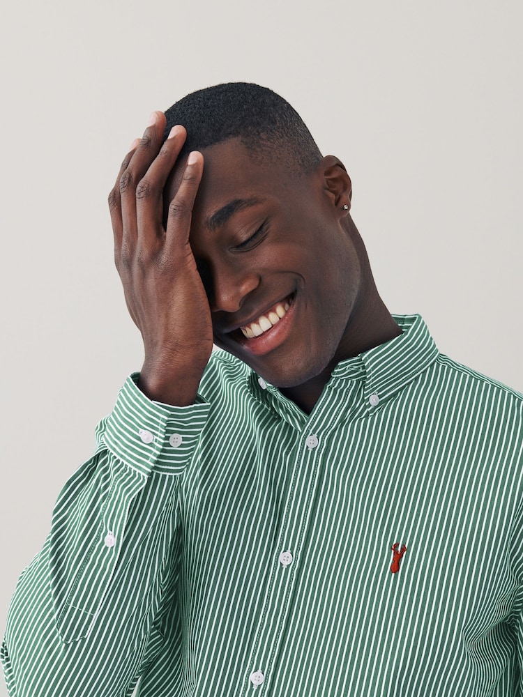 Green Stripe Long Sleeve Shirt - Image 1 of 6