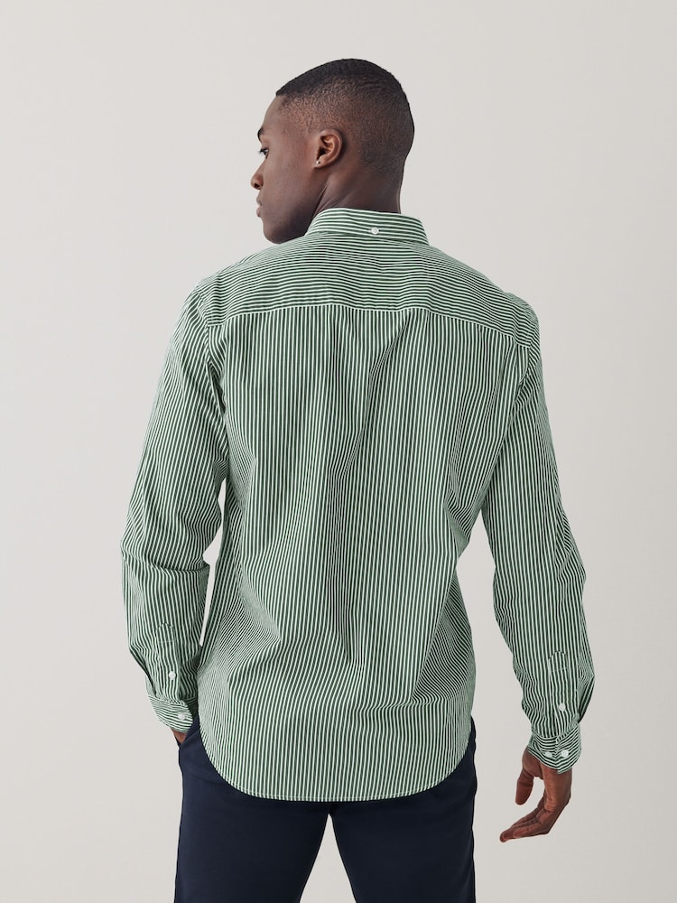 Green Stripe Long Sleeve Shirt - Image 3 of 6