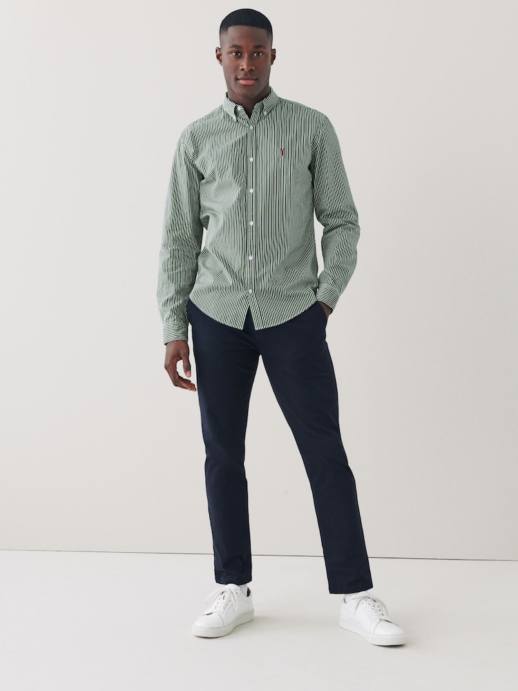 Green Stripe Long Sleeve Shirt - Image 4 of 6
