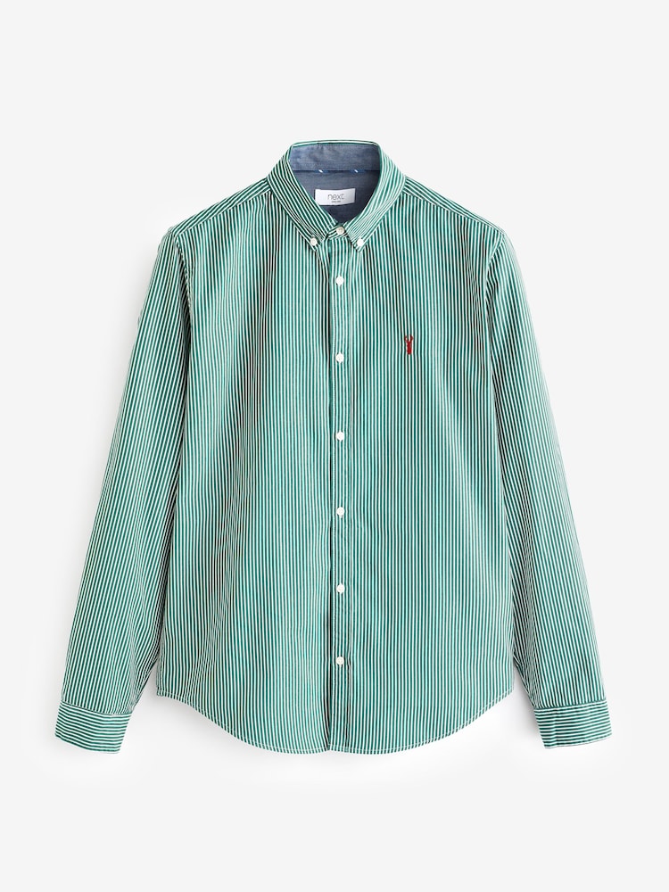 Green Stripe Long Sleeve Shirt - Image 6 of 6