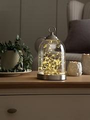 Brushed Chrome Battery Operated Cloche Feature Light - Image 1 of 8