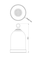 Brushed Chrome Battery Operated Cloche Feature Light - Image 4 of 8